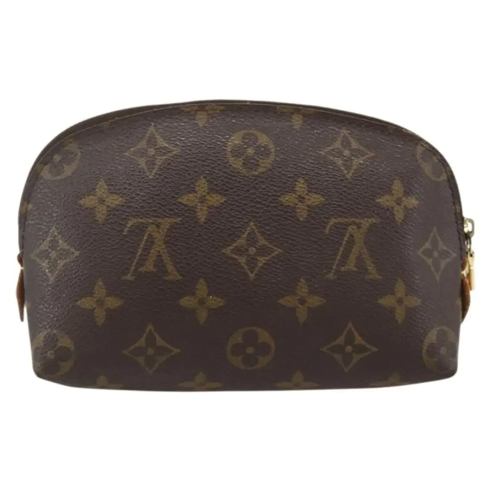 Louis Vuitton Monogram Pochette Cosmetic PM Pouch Brown